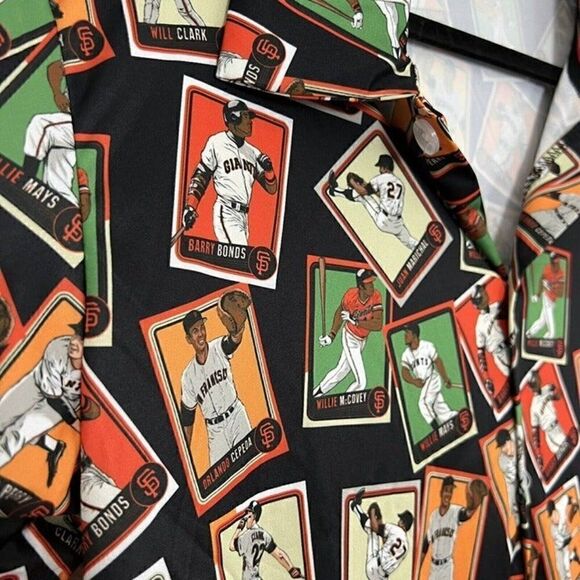 San Francisco Giants Hawaiian Shirt Authentic MLB Baseball Card Print Medium - Picture 11 of 12